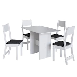 Mesa de Jantar Karla 108x68 com Tampo em MDP e 4 Cadeiras - Indekés