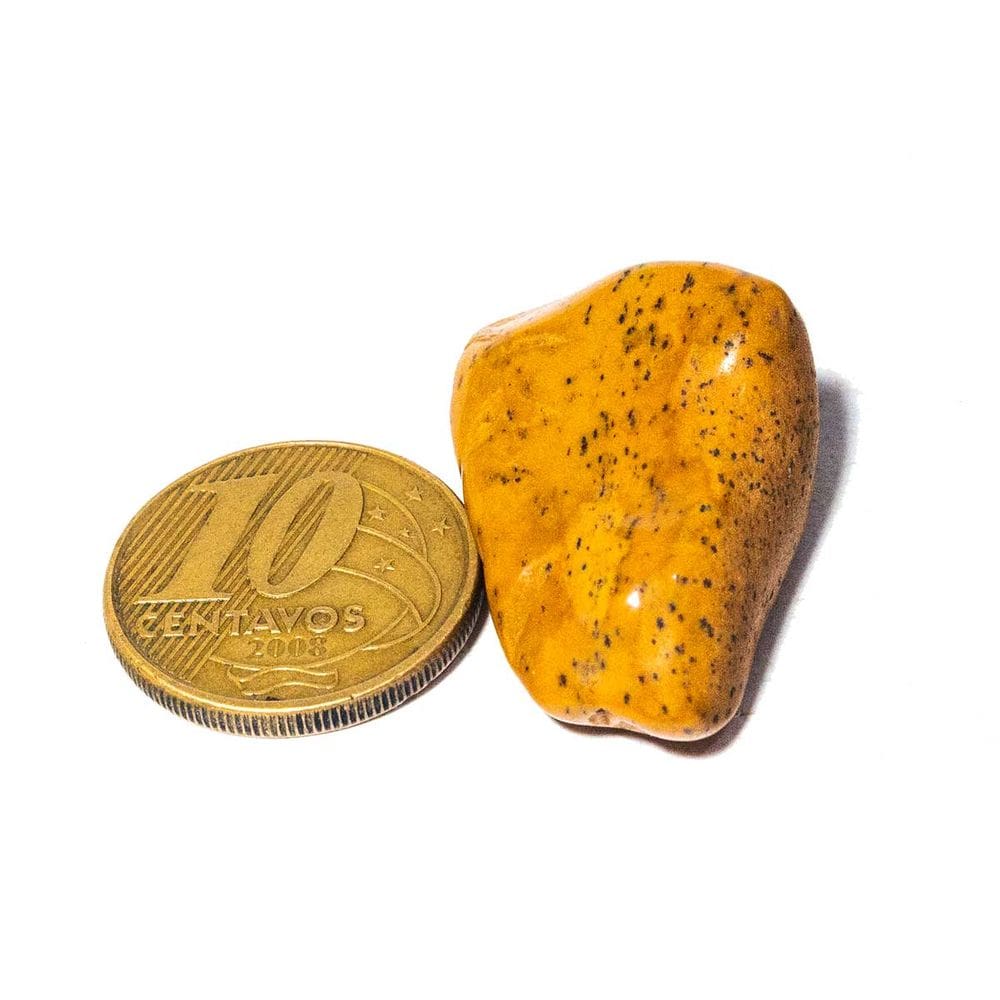 01 Jaspe Amarelo Rolado Pedra G 30 a 45mm Classe A
