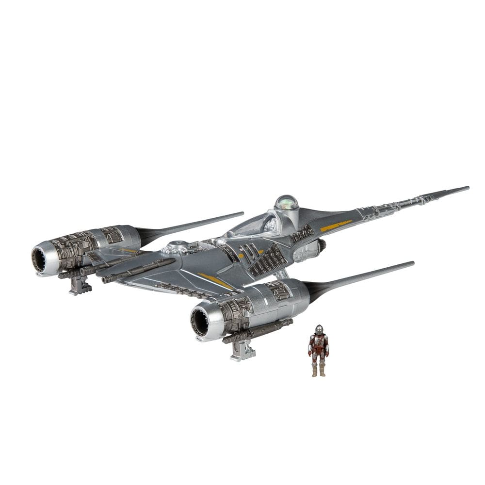 Brinquedo STAR WARS Micro Galaxy Squadron The Mandalorian`s N-1 Starfighter de 13 cm com boneco de 2,5 cm