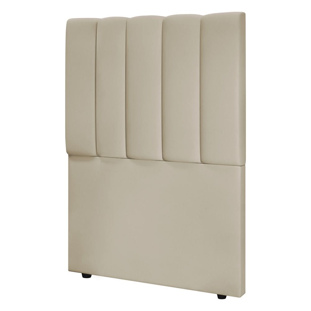 Cabeceira Cama Box Solteiro Kharla 90cm Veludo Bege - Abmaza