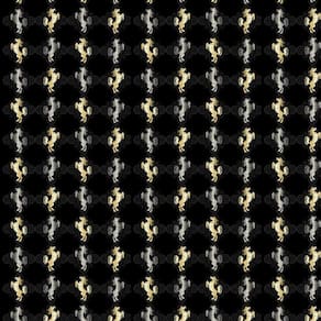 Papel De Parede Cavalo Dourado E Cinza Fundo Preto Adesivo