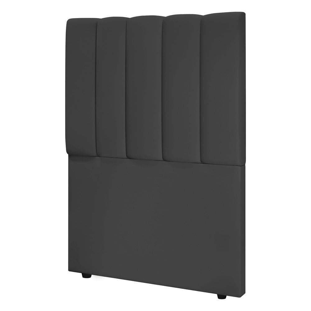 Cabeceira Cama Box Solteiro Kharla 90cm Veludo Cinza - Abmaza