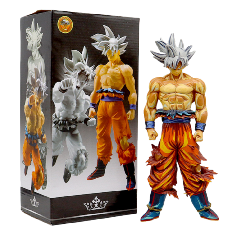 Figura de anime Sanmu Dragon Ball Goku Grey Hair PVC com mais de 14 anos