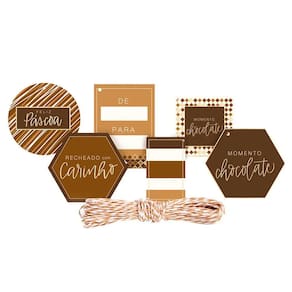 Tag para Fechamento Kraft Tons de Chocolate c/13 - Cromus