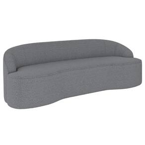 Sofá 2 Lugares Para Sala De Estar Living 150cm Theo D06 Bouclê Cinza - Mpozenato