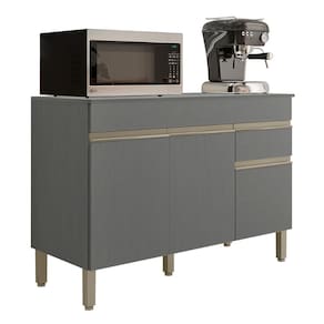 Balcão Com Tampo Cozinha Line 120 cm com 3 Portas e 1 Gaveta