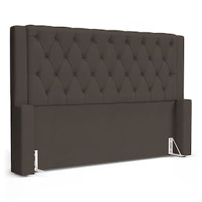 Cabeceira Atena Para Cama Box Queen Size 160cm Capitonê com Frame Linho Cacau - Abmaza