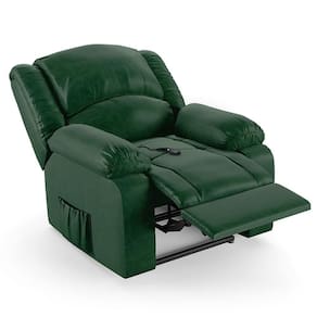Poltrona Do Papai Reclinável Pietra Controle Power Elétrico Fh9 Pu Verde Musgo - Mpozenato