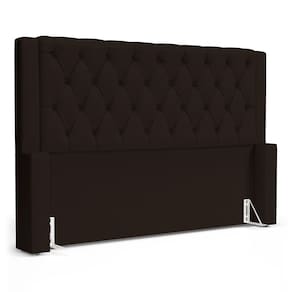 Cabeceira Atena Para Cama Box Casal Padrão 140cm Capitonê com Frame Suede Marrom - Abmaza