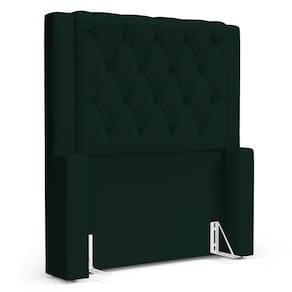 Cabeceira Atena Para Cama Box Solteiro 90cm Capitonê com Frame Veludo Verde Escuro - Abmaza