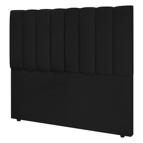 Cabeceira Cama Box Casal King Size Kharla 193cm Veludo Preto - Abmaza