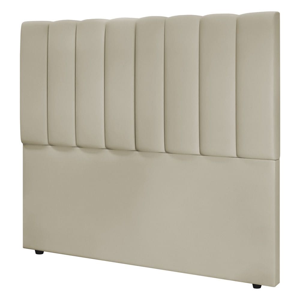 Cabeceira Cama Box Casal Queen Size Kharla 160cm Veludo Bege - Abmaza