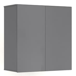 Armário De Cozinha Aéreo 2 Portas 67cm Italy Cinza - Ej Móveis
