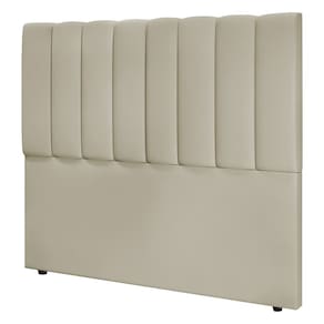 Cabeceira Cama Box Casal Kharla 140cm Veludo Bege - Abmaza