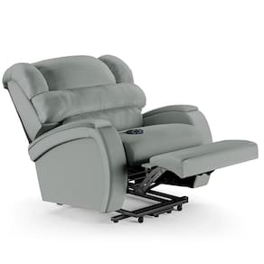 Poltrona Do Papai Reclinável Kalie Elevação Lift Elétrico Fh9 Pu Cinza - Mpozenato