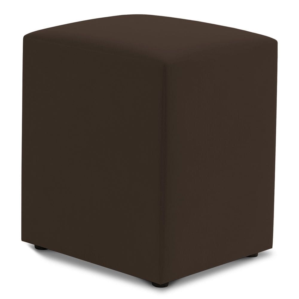 Puff Decorativo Sala de Estar Quadrado 36x47cm Suede Marrom - Abmaza