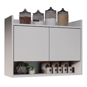 Armário De Cozinha Aéreo 71cm 2 Portas 1 Nicho Ceci M24 Branco - Mpozenato