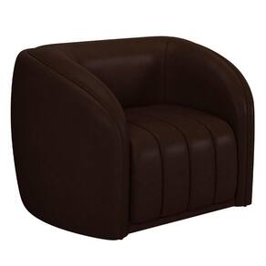 Poltrona Decorativa Para Sala 112cm Meris M22 Sintético Café - Mpozenato