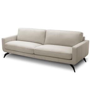 Sofá 4 Lugares Para Sala Living 270cm Vults L08 Couro Off - Mpozenato