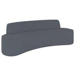 Sofá 4 Lugares Para Sala De Estar Living 230cm Koane D06 Linho Mescla Chumbo - Mpozenato