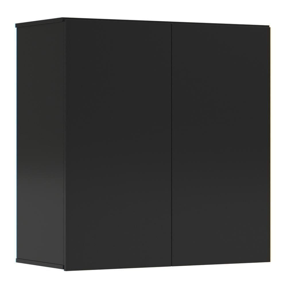 Armário De Cozinha Aéreo 2 Portas 67cm Italy Preto - Ej Móveis