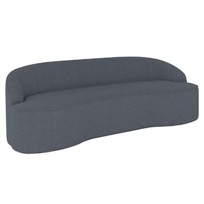 Sofá 4 Lugares Para Sala De Estar Living 230cm Theo D06 Linho Mescla Chumbo - Mpozenato