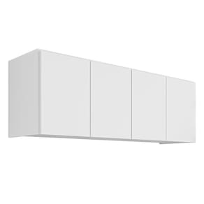 Armário De Cozinha Aéreo 118cm 4 Portas Monna Branco Z34 - Mpozenato