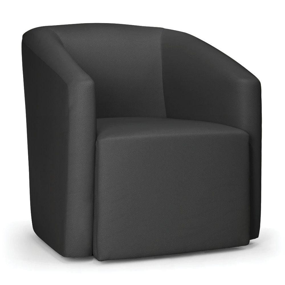 Poltrona Decorativa Orgânica Stella Max Sintético Preto D03 - D`rossi