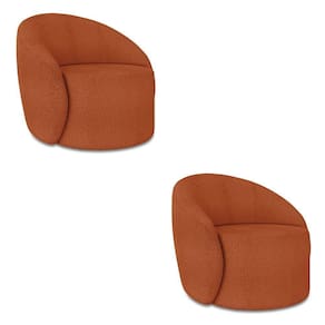 Poltrona Orgânica Giratória Kit 2 Lua Bouclê Terra D03 - D`rossi
