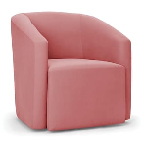 Poltrona Decorativa Orgânica Stella Max Suede Rosê D03 - D`rossi