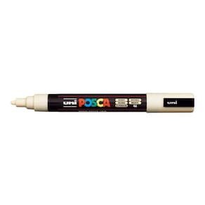 Caneta de pintura de vidro Marker Uni Posca PC-5M Fine Bullet Tip Ivory