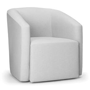 Poltrona Decorativa Orgânica Stella Max Linho Cinza D03 - D`rossi