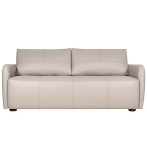 Sofá Living 2 Lugares Sala De Estar 180cm Virtus L07 Couro Bege - Mpozenato