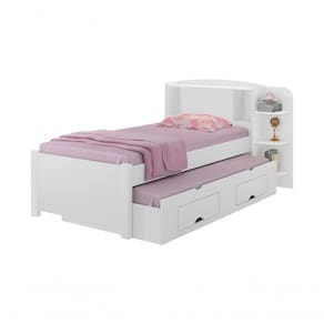 Cama Para Solteiro Milênio Com 2 Gavetas Plus - D` Doro Branco