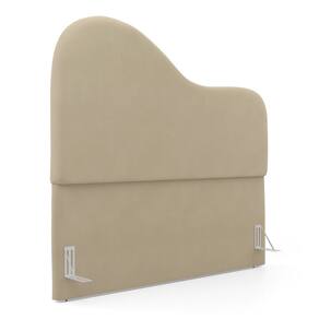 Cabeceira Orgânica Cama Box Queen Size Sea 160cm com Frame Suede Bege - Abmaza
