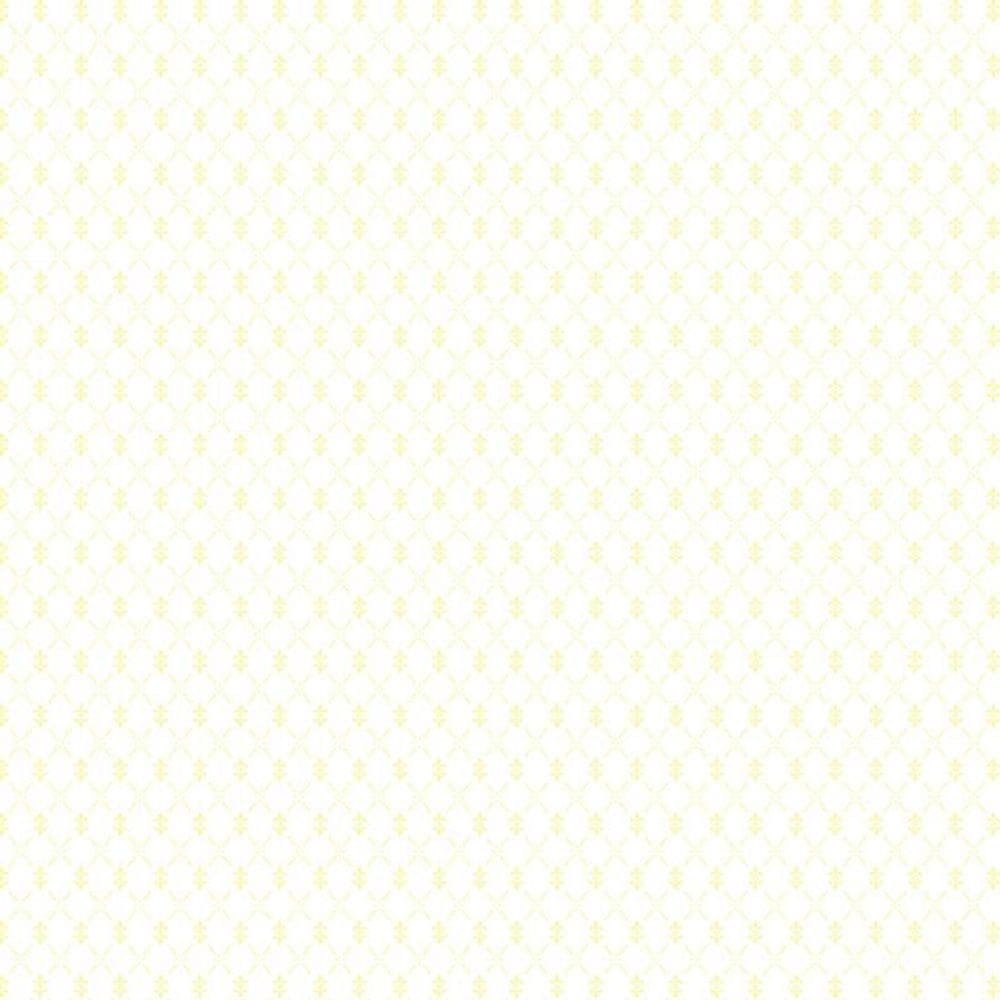 Papel De Parede Adesivo Desenho Amarelo Claro Fundo Branco