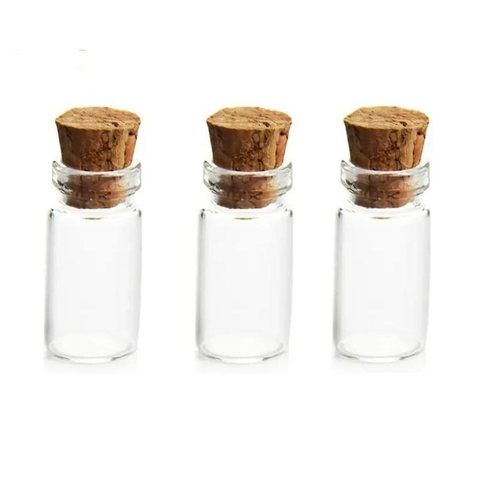 Kit 50 Vidrinhos De 3Ml Com Tampas De Rolha