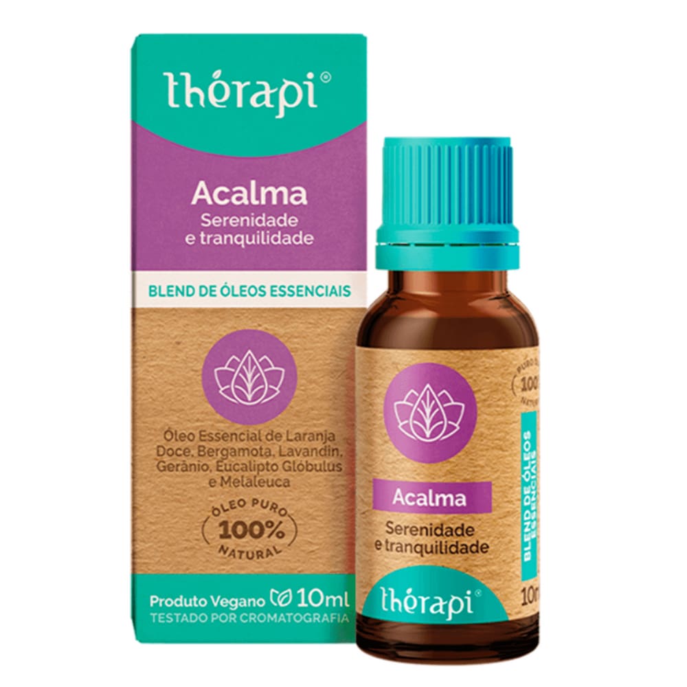 Blend Óleos Essenciais Acalma 10Ml Serenidade Tranquilidade
