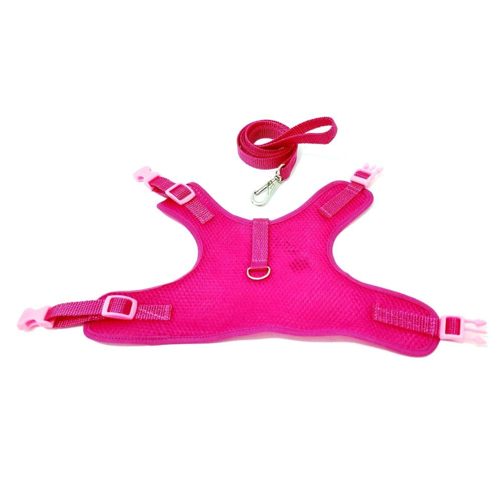 Colete peitoral para cachorro aerado  cor rosa tamanho GG