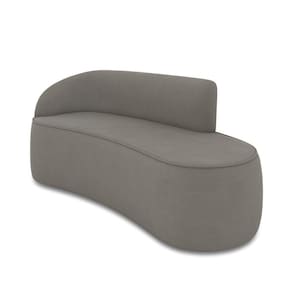 Sofá 2 Lugares Orgânico 140 Cm Morgan Suede Grafite D03 - D`rossi