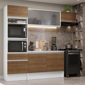 Cozinha Completa Topazio com Armário, Balcão e Tampo Madesa