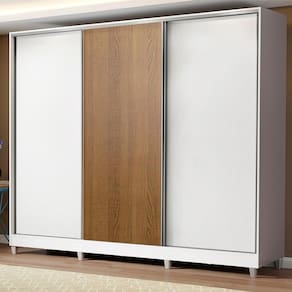 Guarda-Roupa Royale 100% MDF 3 Portas de Correr 8 Pés Madesa