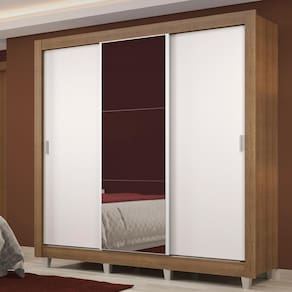 Guarda Roupa Casal Lyon Plus 3 Portas de Correr Madesa
