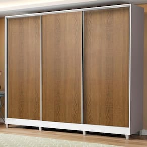 Guarda-Roupa Royale 100% MDF 3 Portas de Correr 8 Pés Madesa