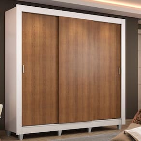 Guarda Roupa Casal Lyon 3 Portas de Correr 2 Gavetas Madesa