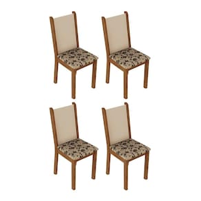 Kit 4Cadeiras Rustic Floral BegeMadesa4291