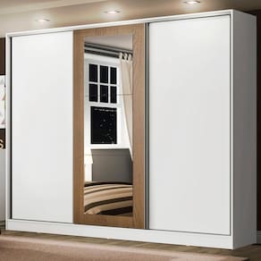 Guarda Roupa Casal 100%Mdf Madesa Eros 3 Portas BR/BR/rustic