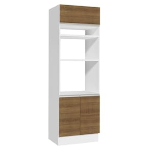 Torre Quente Glamy 70 cm 3 Portas Branco/Rustic Madesa