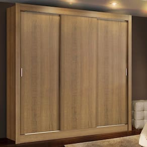 Guarda Roupa Casal Lyon 3 Portas de CorrerRustic Madesa