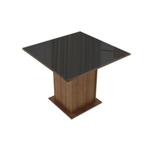 Mesa QuadradaRustic PretoTampo de Vidro Madesa 5363